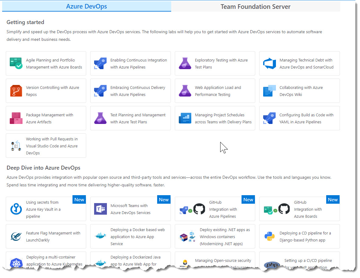 Available DevOps Labs